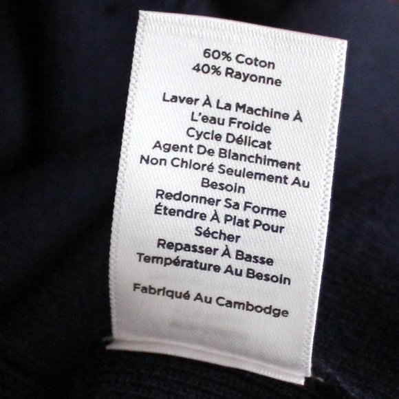 TALBOTS Size L Navy Blue 60%Cotton 40% Rayon Excellent! - Picture 8 of 11